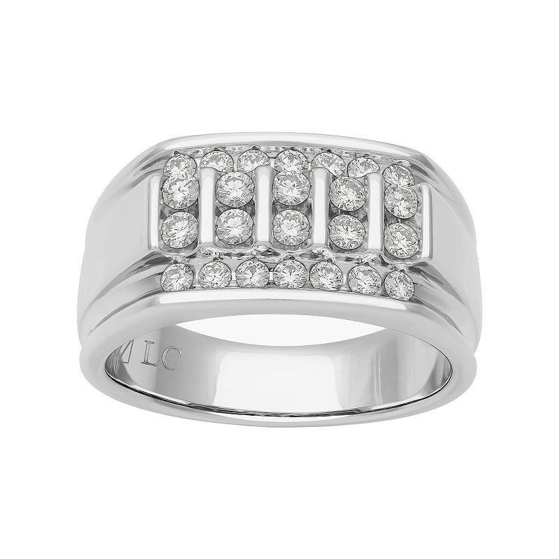 Mens AXL Sterling Silver 3/4 Carat T.W. Lab-Created Diamond Band Product Image