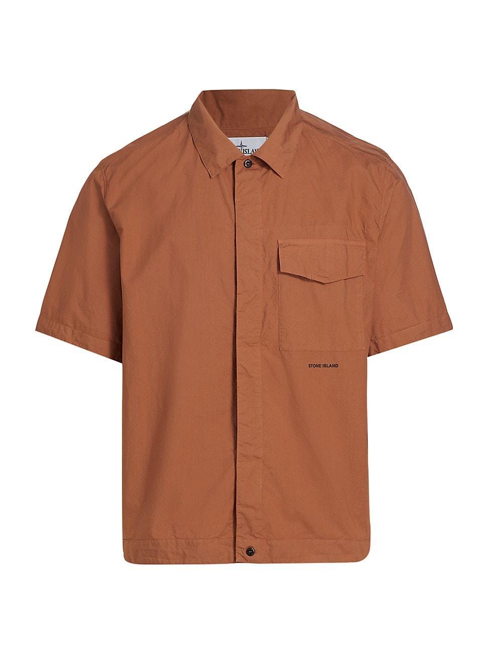 Mens Cotton Button-Front Overshirt Product Image