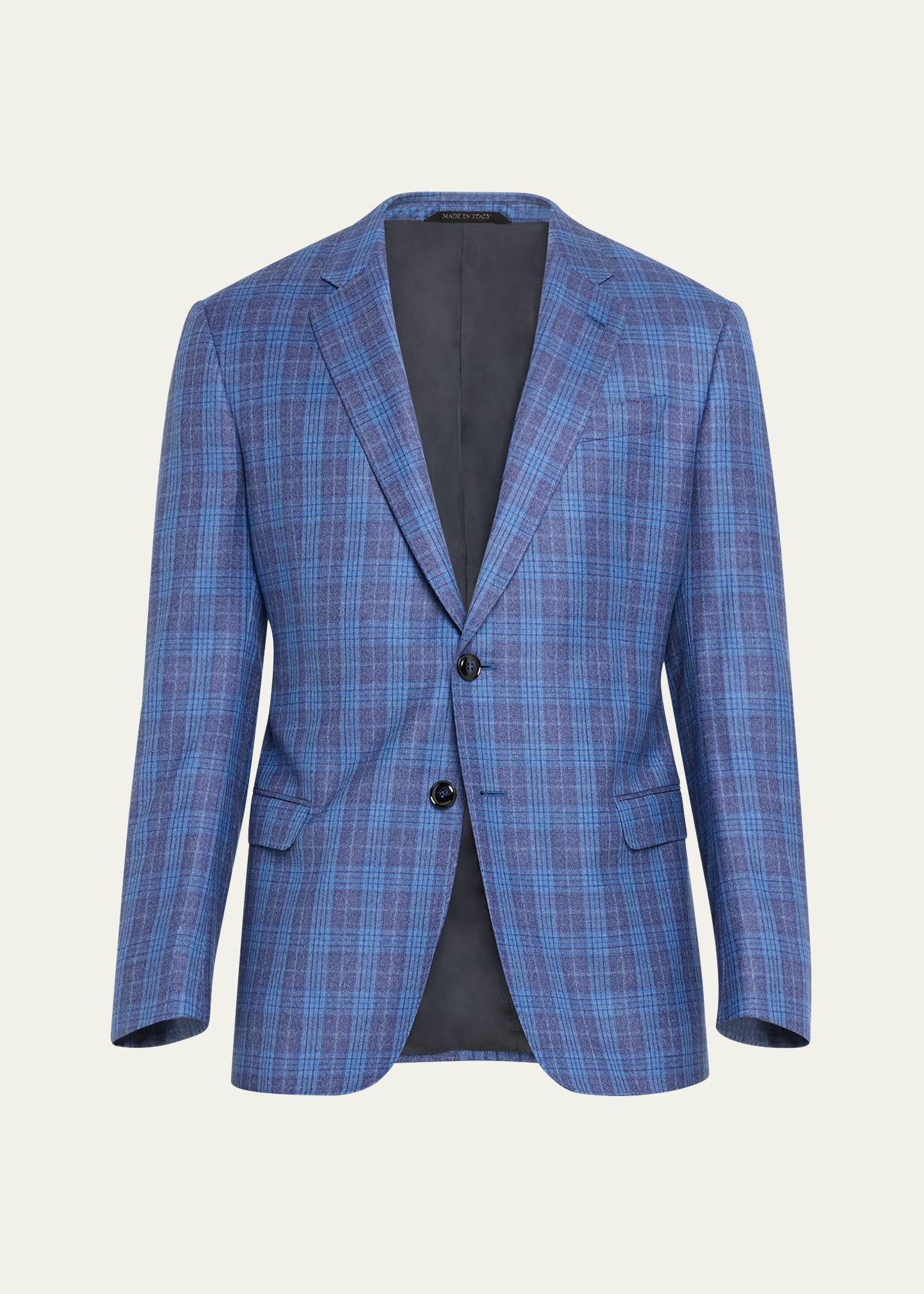 Mens Plaid Wool Sport Coat Product Image