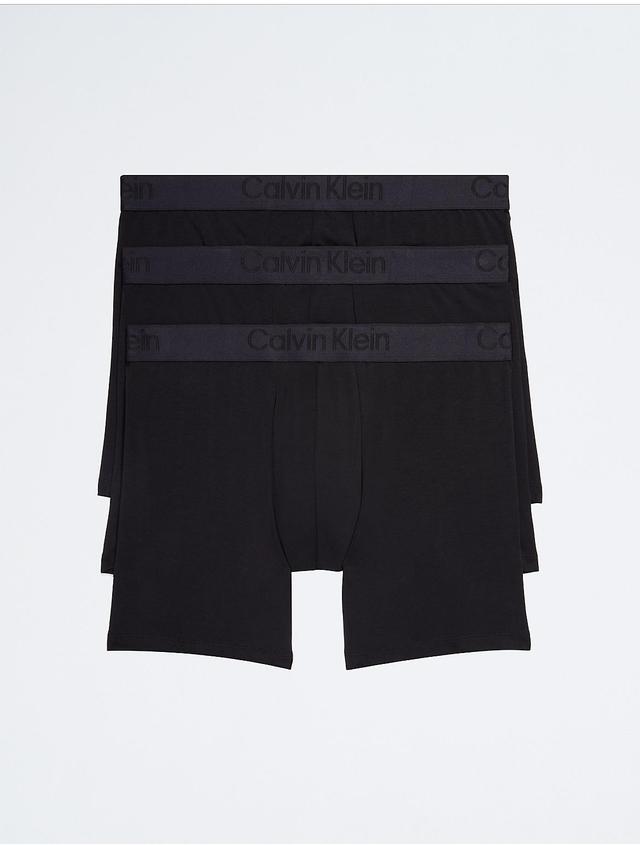 Calvin Klein Mens CK Black 3-Pack Boxer Brief - Black - S Product Image