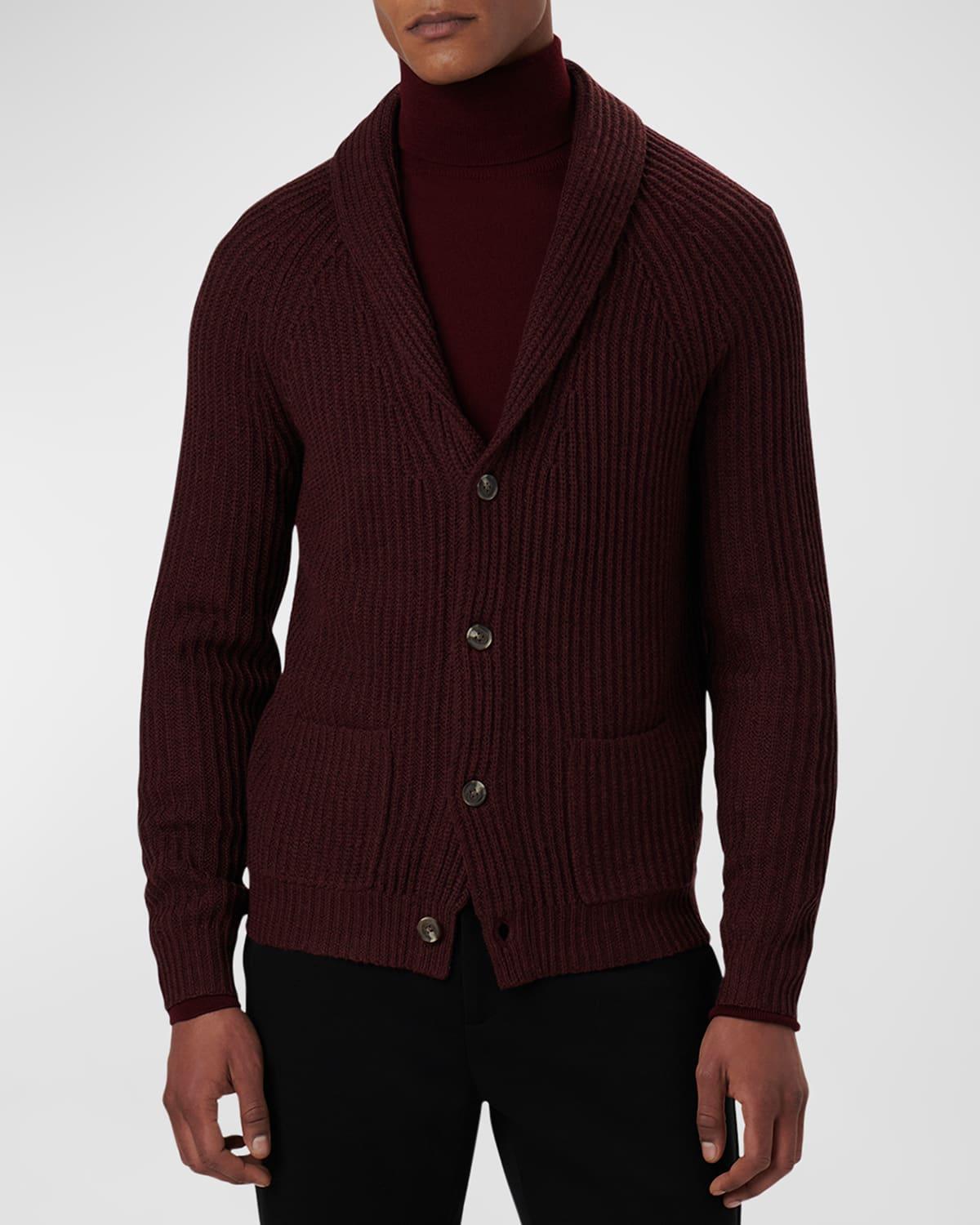 Mens Long-Sleeve Wool-Blend Cardgian Product Image