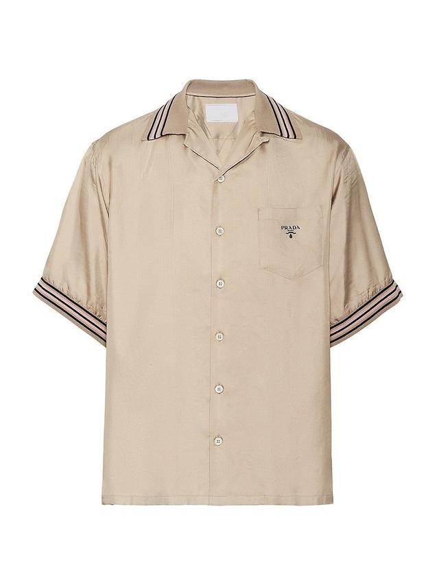 Mens Short Sleeved Silk Twill Shirt Product Image