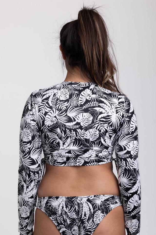 Kylie Long Sleeve Crop Rashie - Tropicana Female Product Image