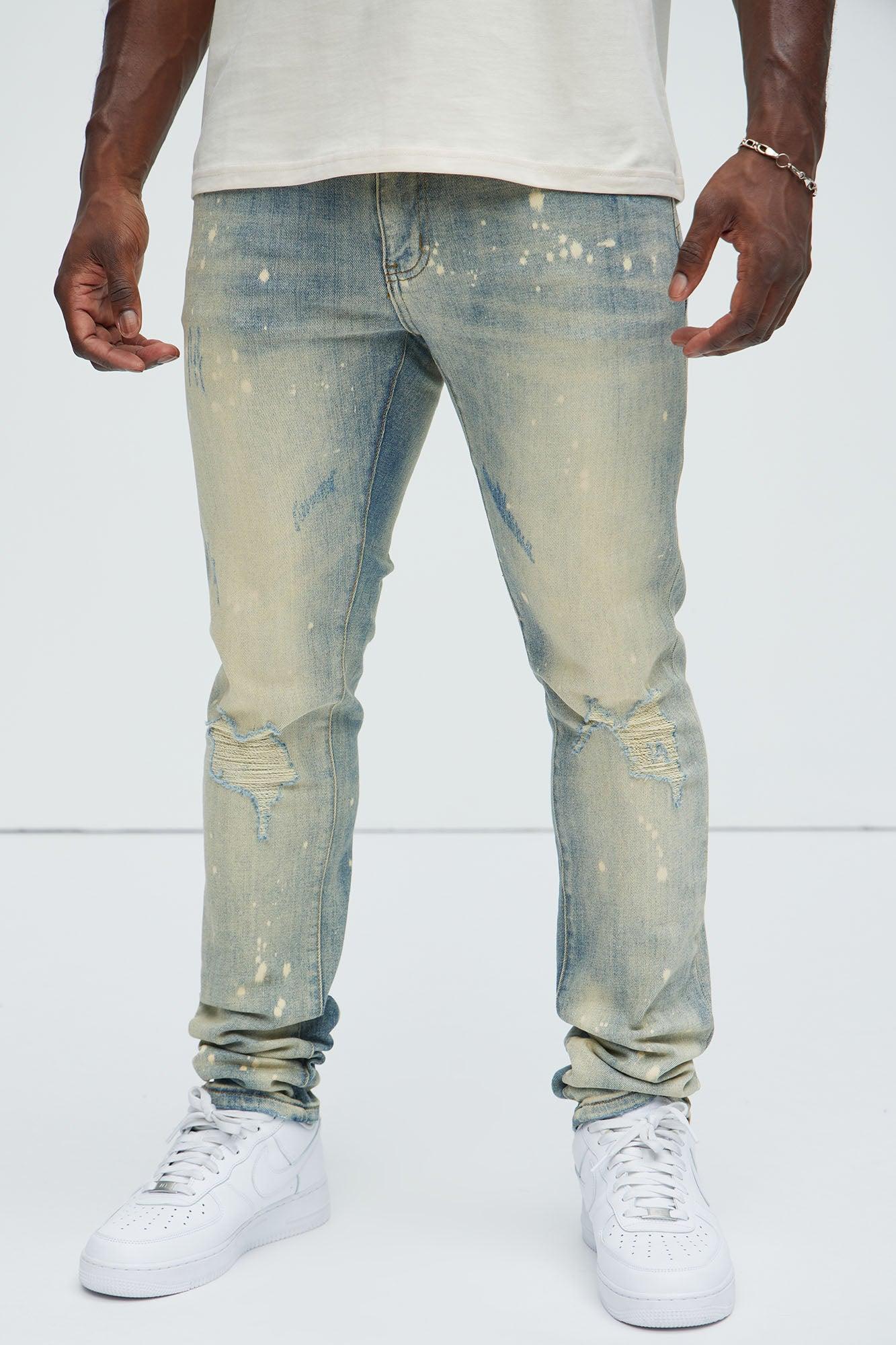 Talk About It Ripped With Bleach Skinny Jeans - Medium Wash product image