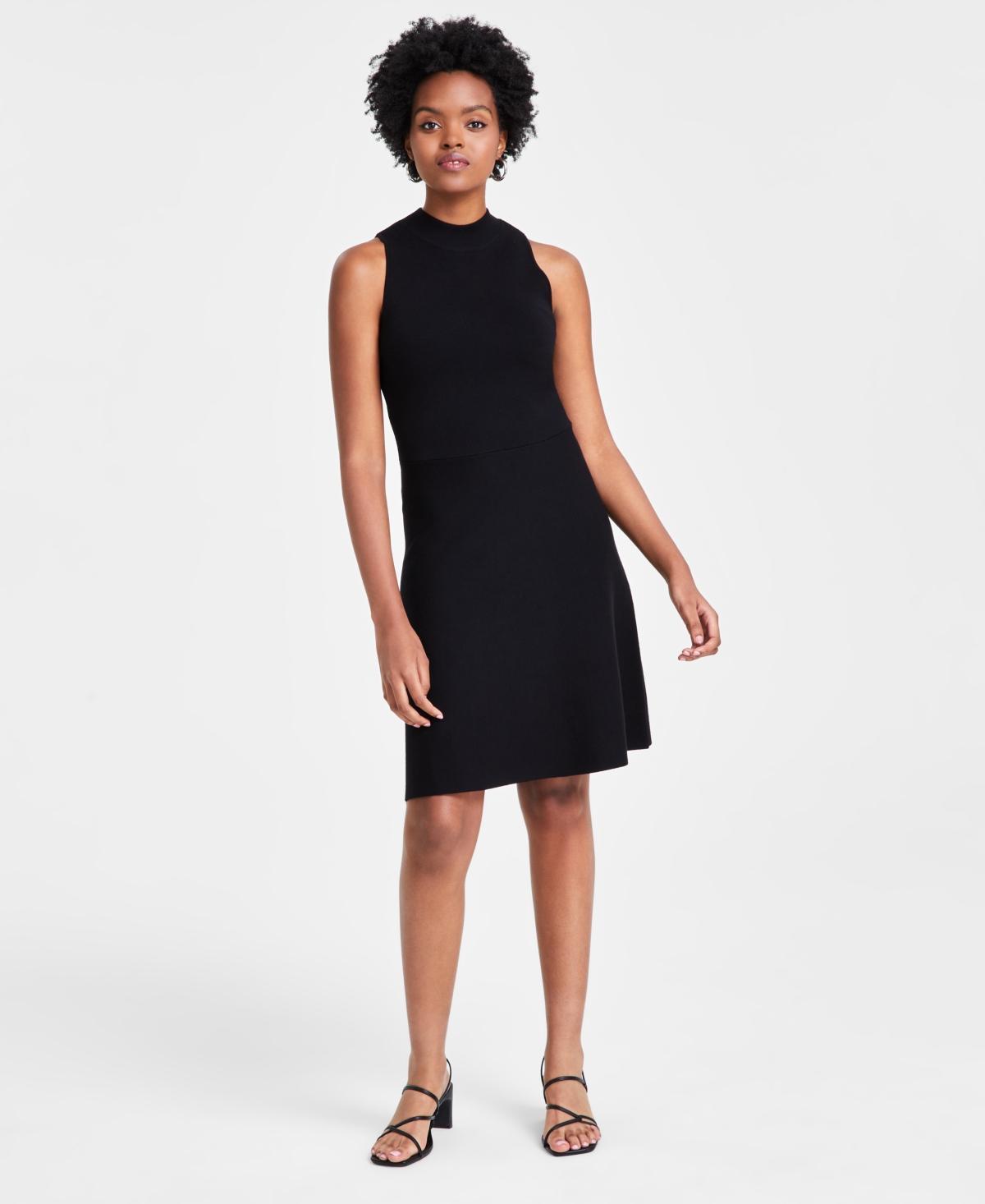 Bar Iii Womens Milano Mock-Neck Sleeveless Sweater Dress, Created for Macys product image