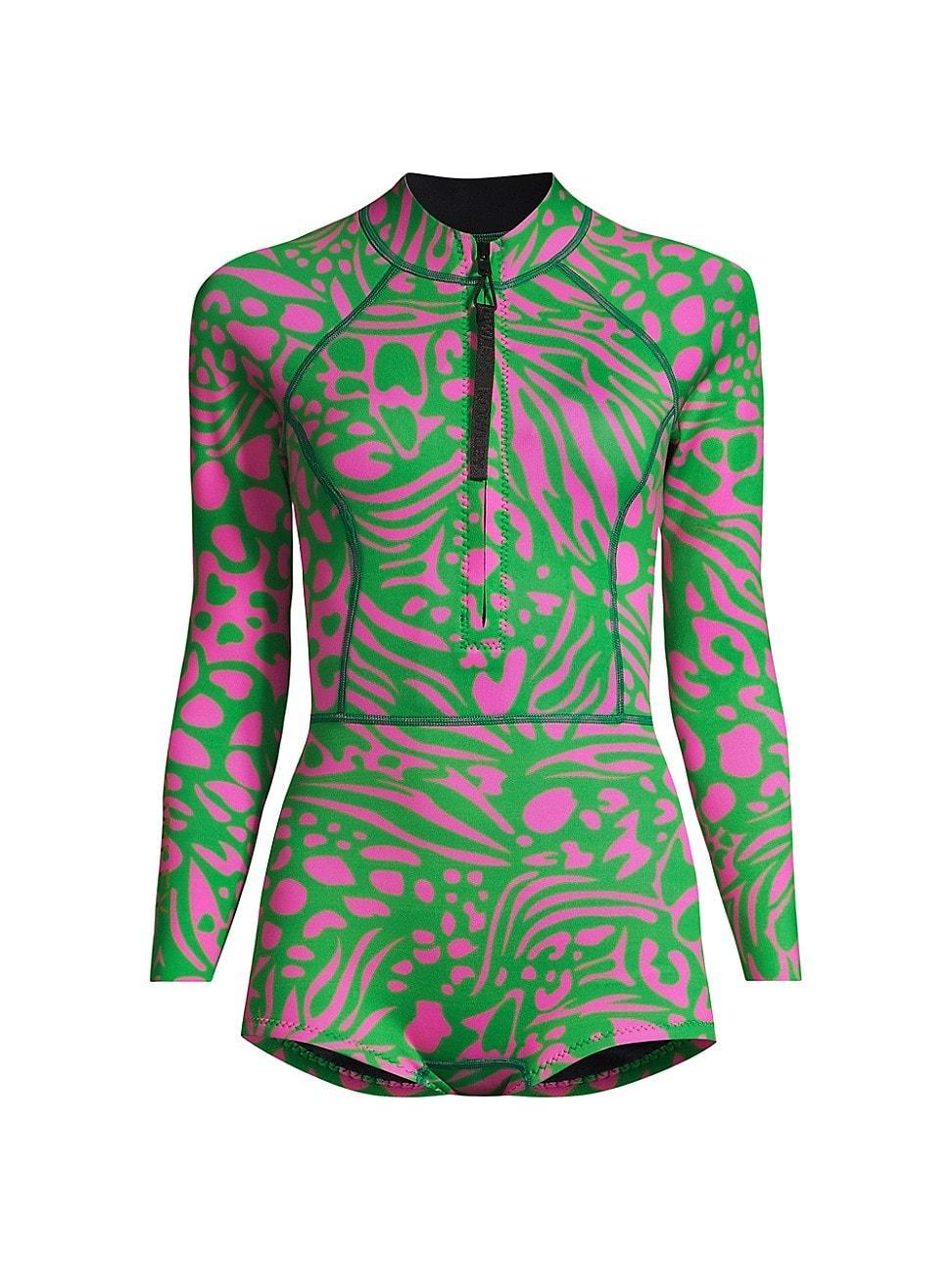 Womens Animal Print Short Wetsuit Product Image