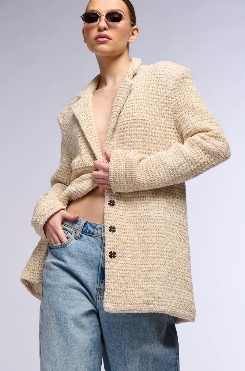 CLASSIC OVERSIZED CROCHET BLAZER Product Image