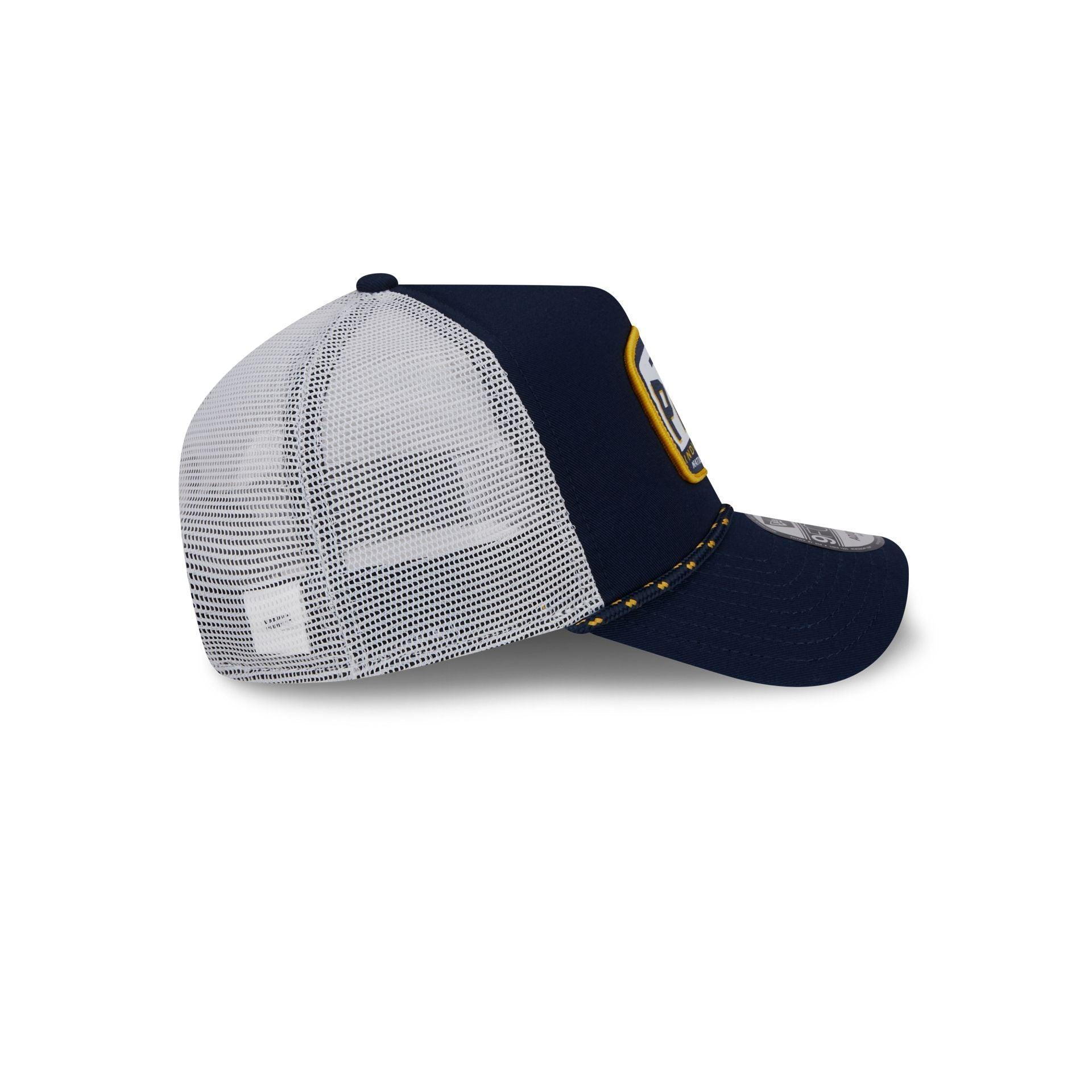 Indiana Pacers 2024 Rally Drive 9FORTY A-Frame Trucker Hat Male Product Image