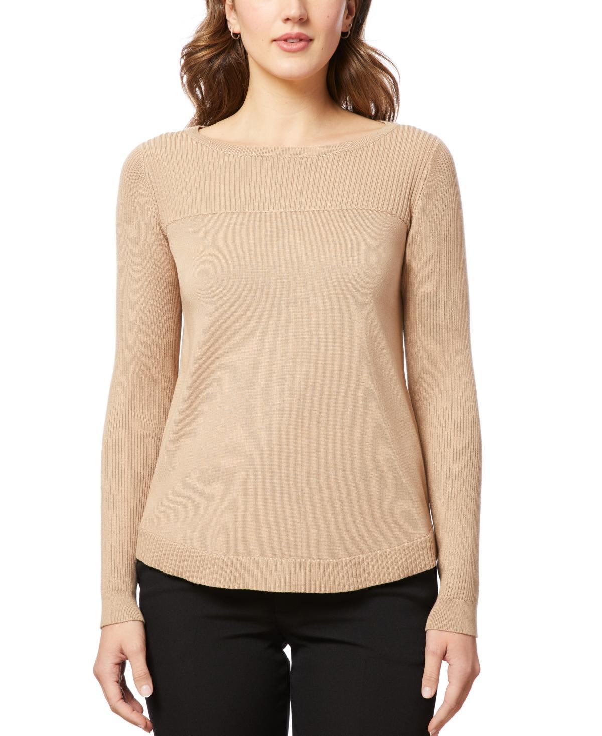 Melissa Paige Womens Boat Neck Long-Sleeve Sweater Product Image