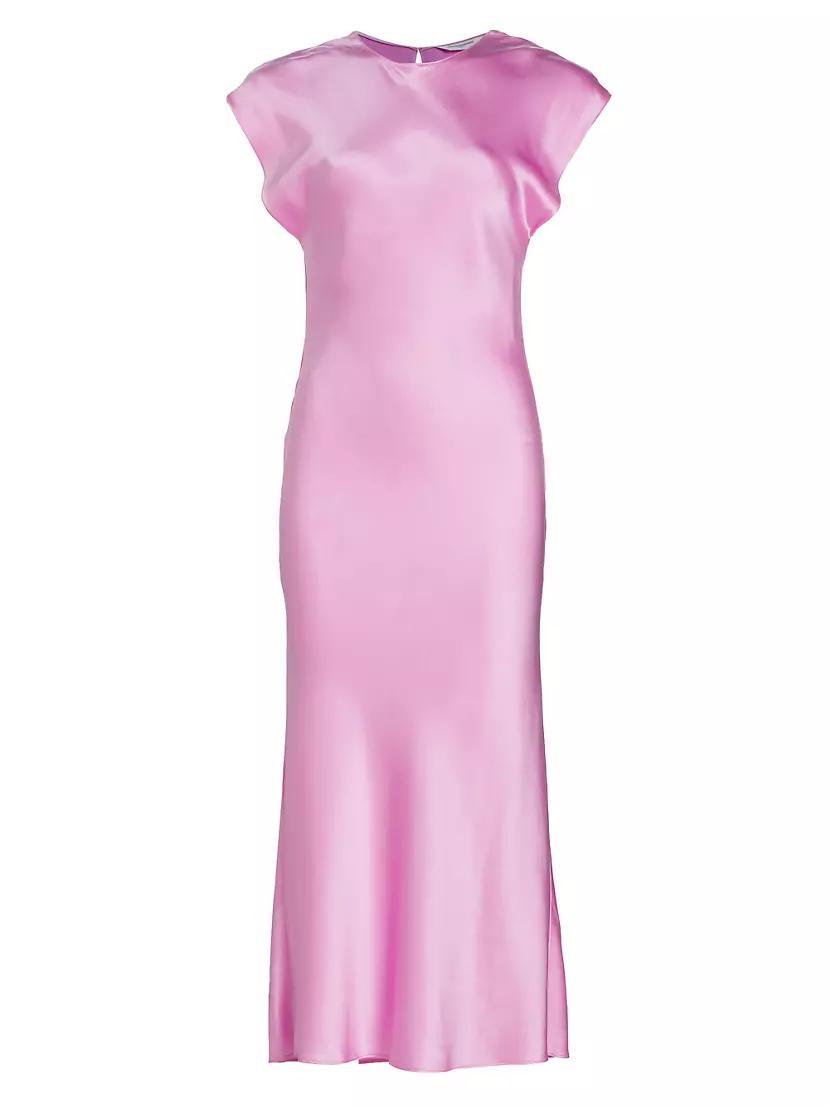 Adina Silk Cap-Sleeve Midi-Dress Product Image