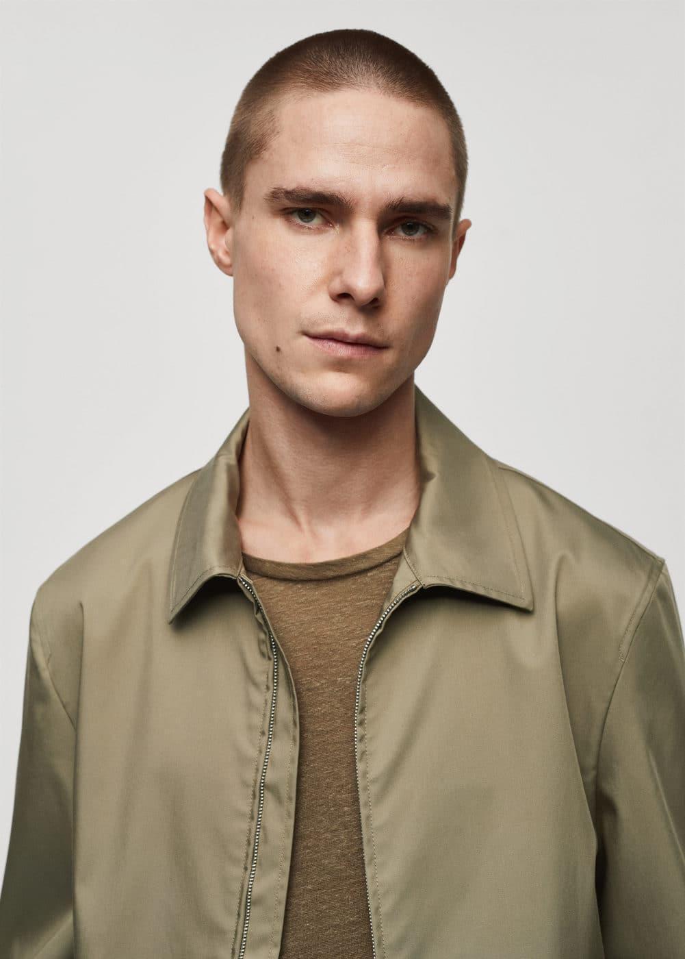 MANGO MAN - Bomber jacket with zip khakiMen Product Image