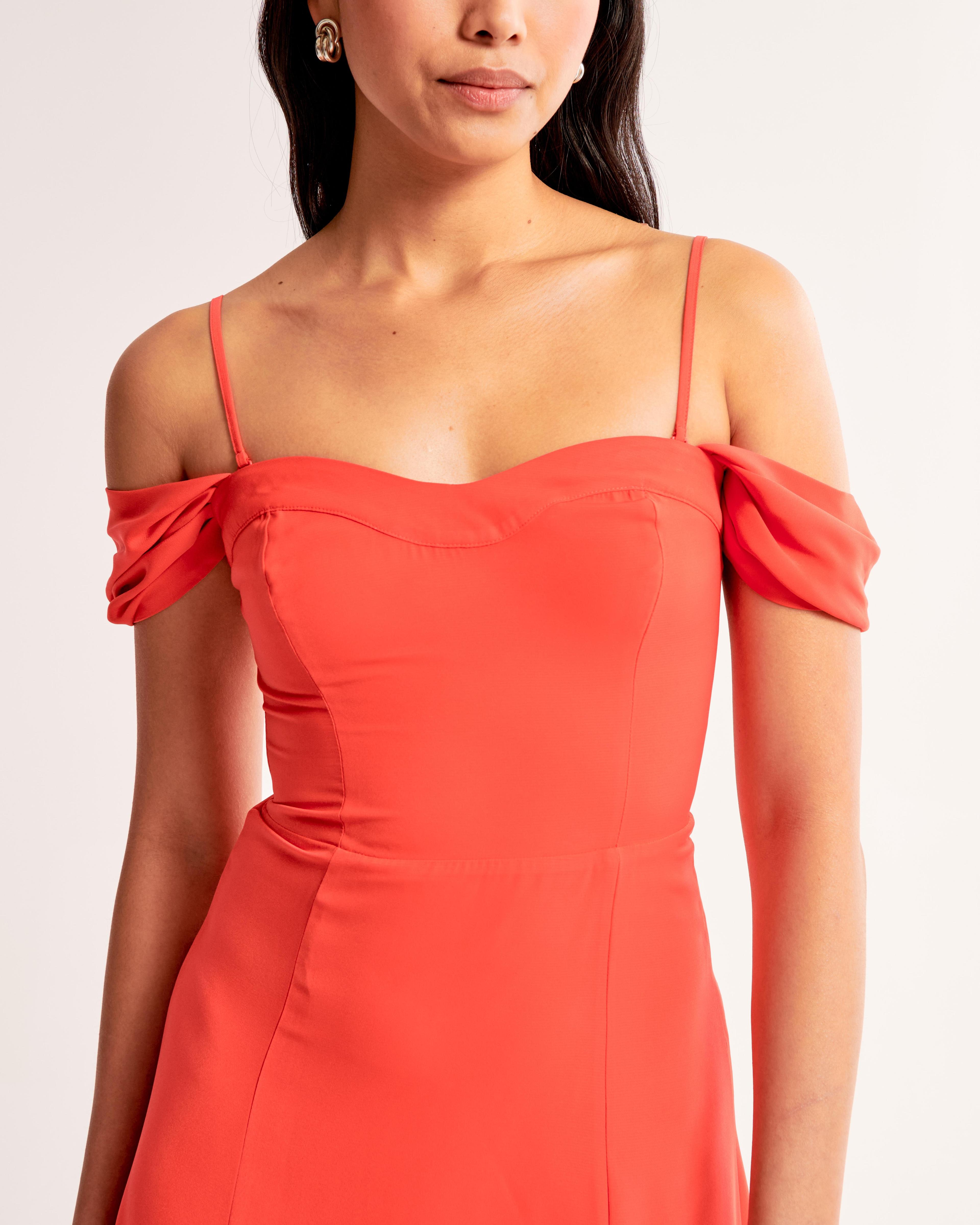 The A&F Camille Off-The-Shoulder Maxi Dress Product Image