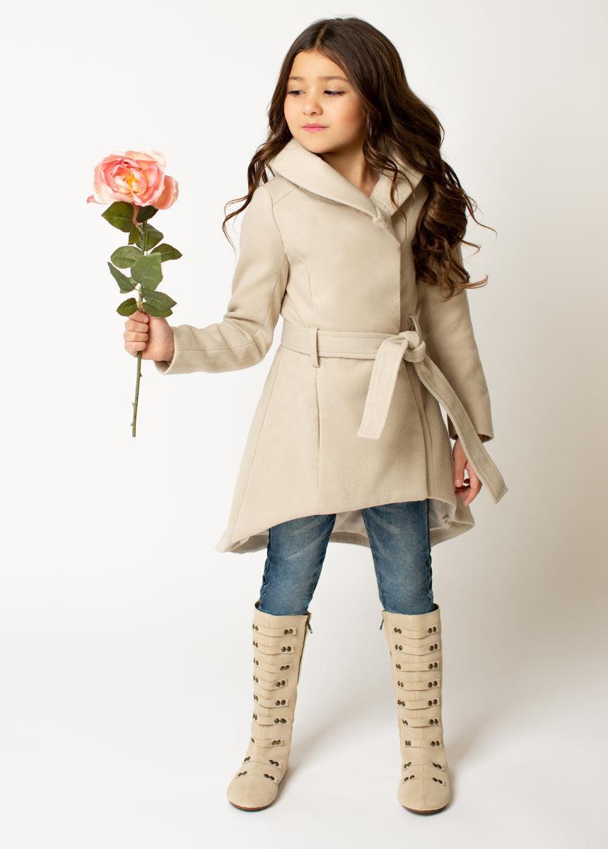 Freya Leather Boot in Tan Suede Girls Product Image