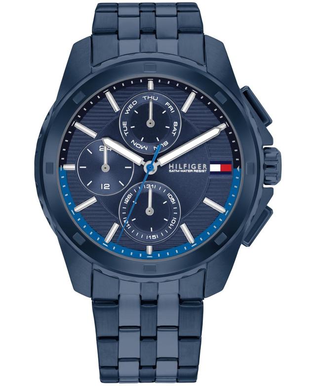 Tommy Hilfiger Mens Quartz Blue Stainless Steel Watch 44mm - Blue Product Image