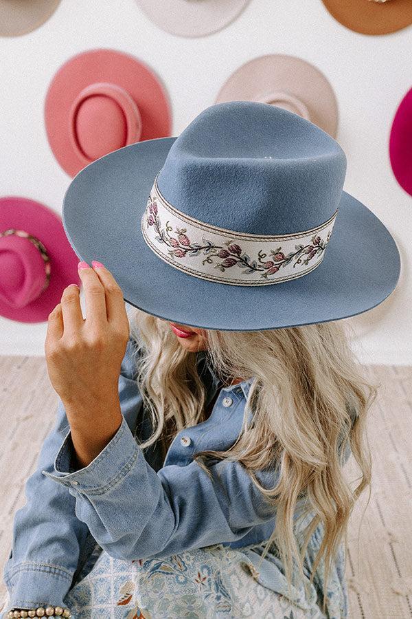 Pure Delight Wool Fedora in Light Teal Product Image