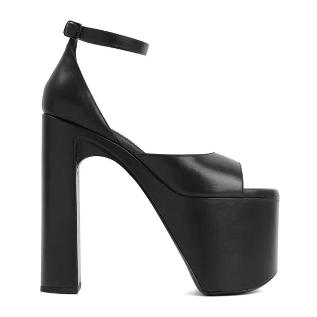 BALENCIAGA 110mm Camden Leather Sandals In Black Product Image