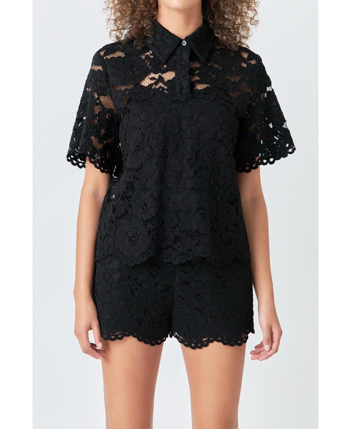 Women's Lace Half Sleeves Top Product Image