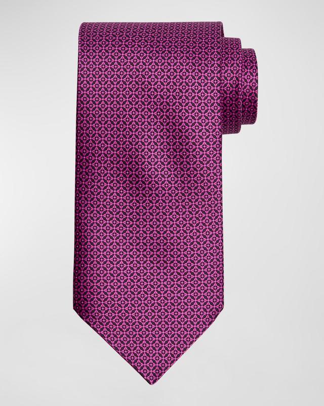 Mens Silk Micro-Medallion Jacquard Tie Product Image