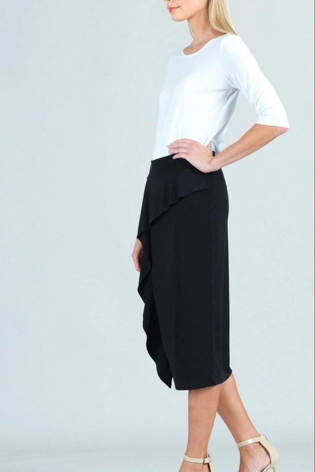 Soft-Flow Ruffle Midi-Skirt Product Image