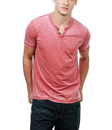 Lucky Brand Button Notch Neck T-Shirt Product Image