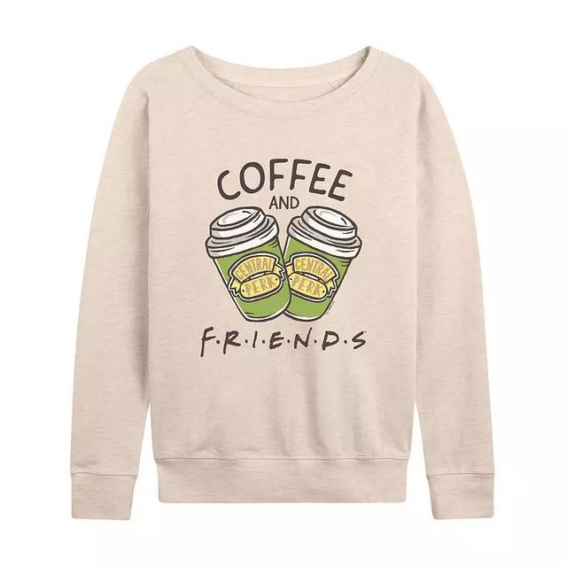 Womens Friends Coffee & Friends Lightweight French Terry Sweatshirt Brown Product Image