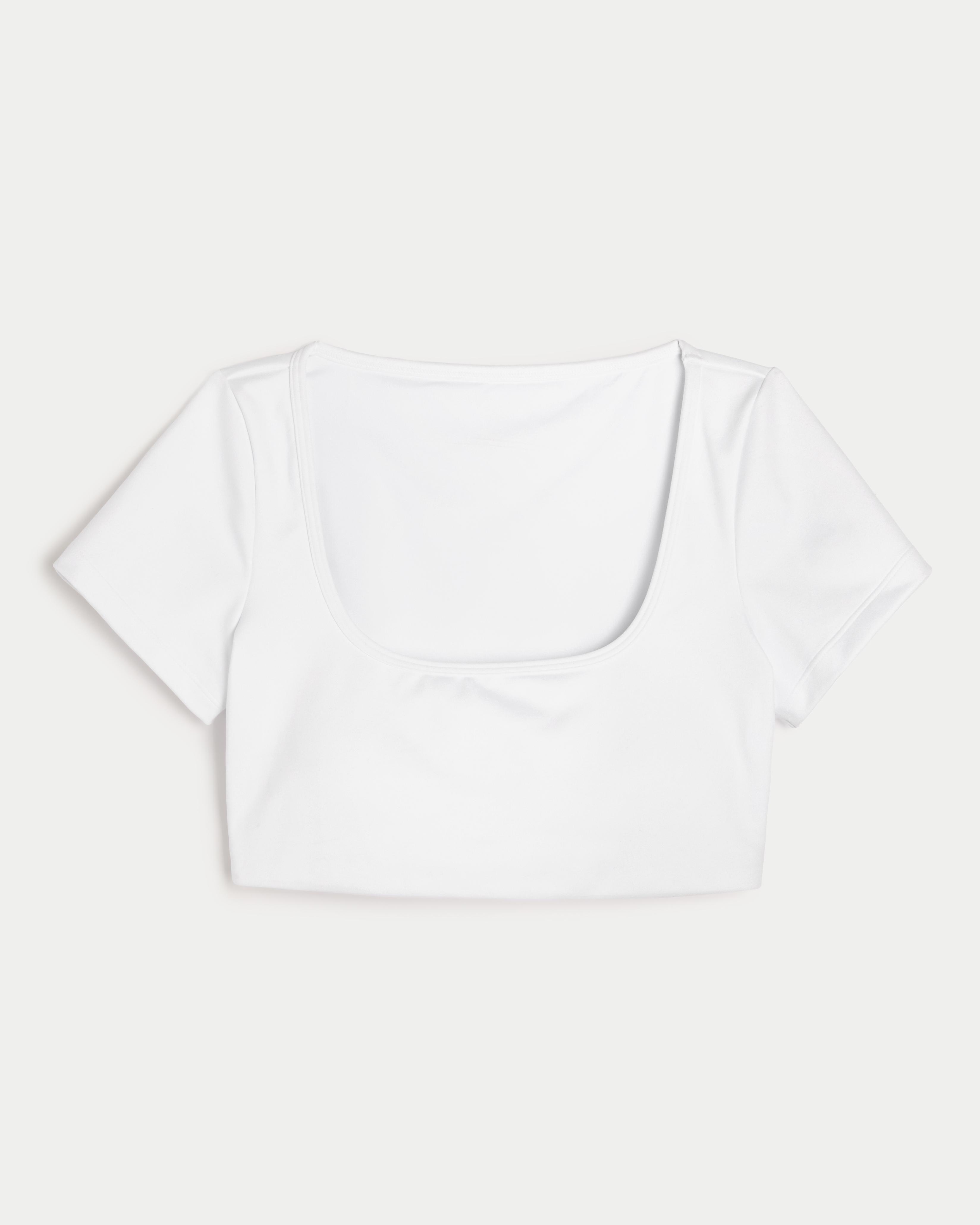 Gilly Hicks Active Recharge Crop Square-Neck Top Product Image