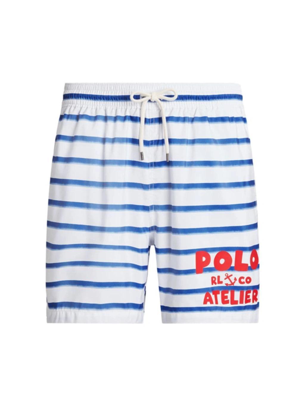 Mens Traveler Striped Swim Trunks Product Image