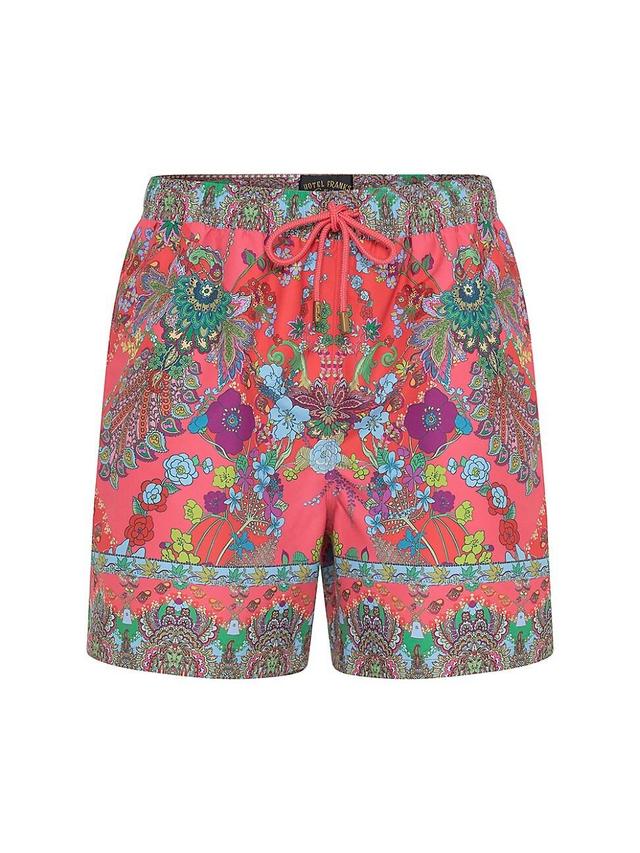 Mens Floral Drawstring Swim Shorts Product Image