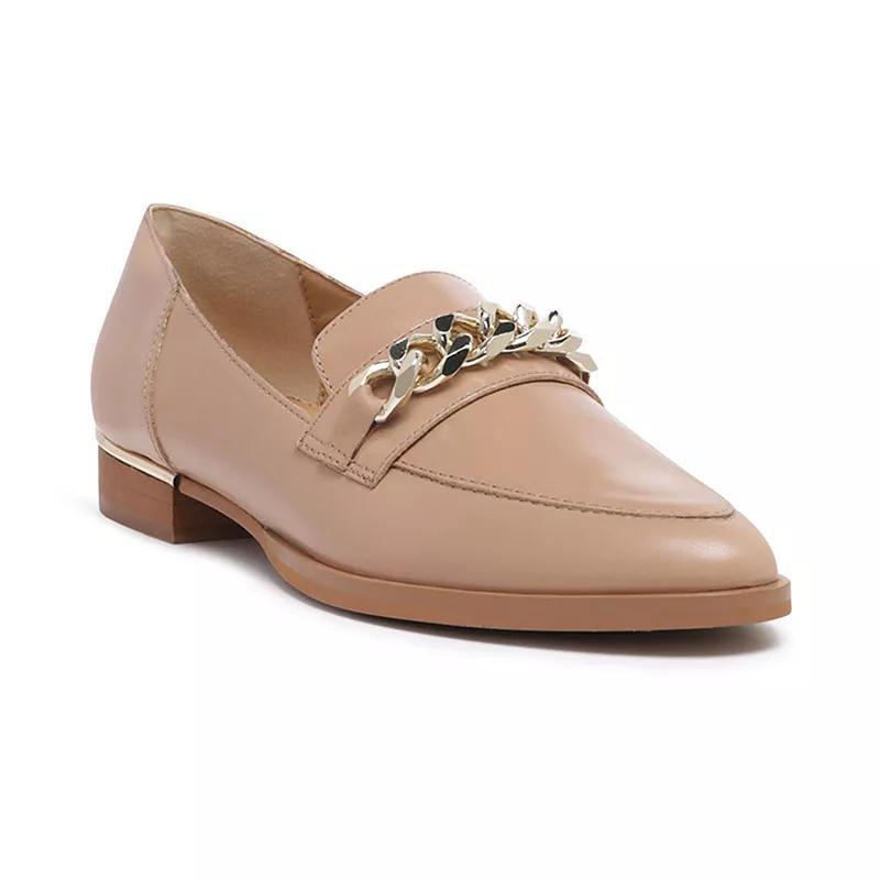 Rag & Co Pola Womens Leather Chain Link Loafers Product Image