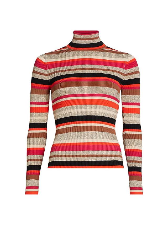 Womens Olene Stripe Turtleneck Sweater Product Image