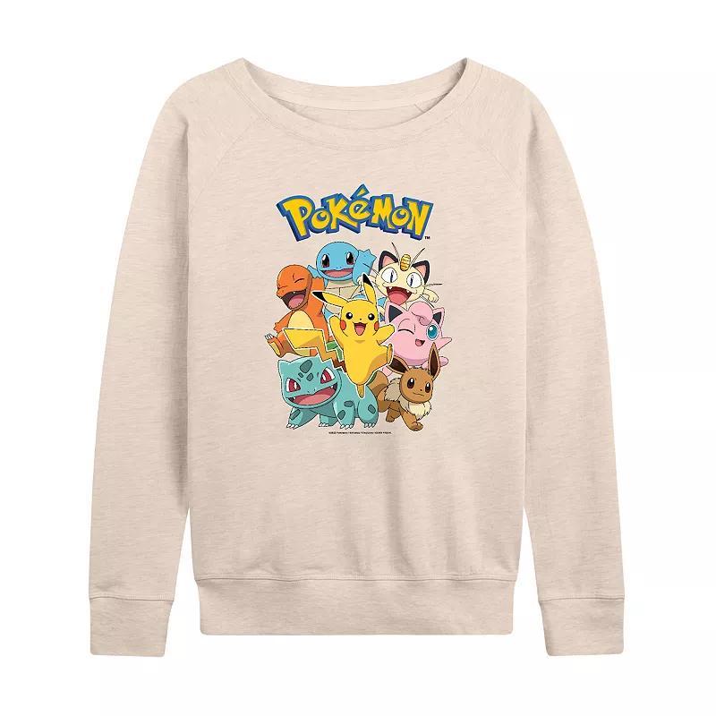 Plus Pokemon Character Group Graphic Pullover, Womens Product Image