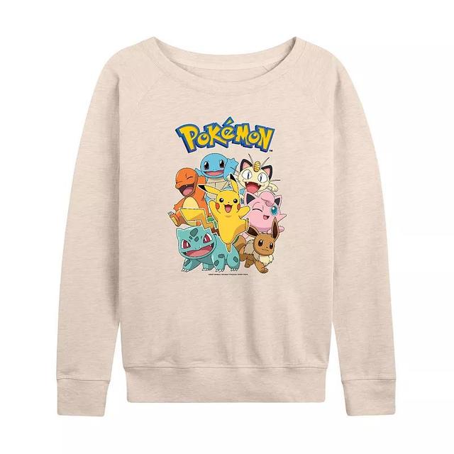 Plus Size Pokemon Character Group Lightweight French Terry Sweatshirt, Womens Product Image