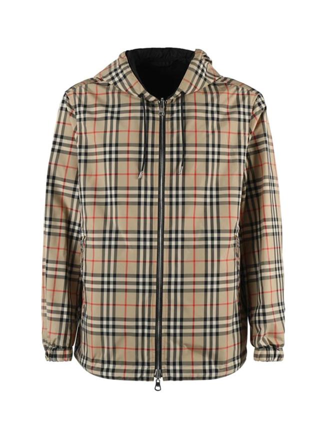 Reversible Jacket With Vintage Check Pattern In Archive Beige Ip Chk Product Image