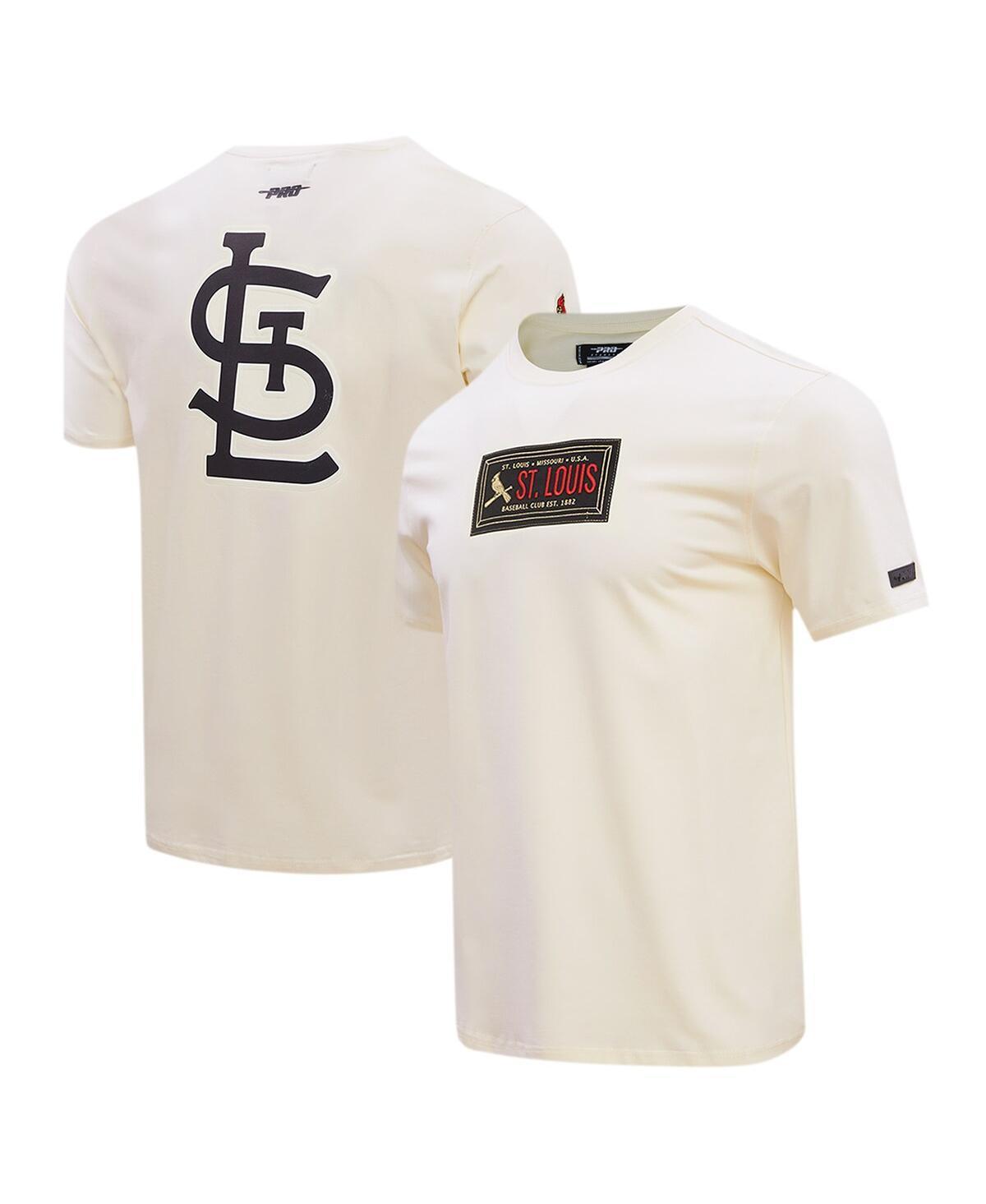 Pro Standard Mens Cream St. Louis Cardinals Club Member Badge T-Shirt Product Image