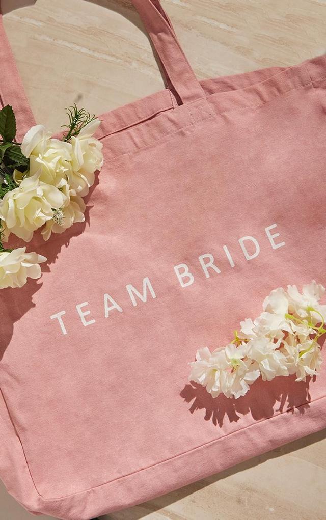 Pink Team Bride Canvas Tote Bag Product Image