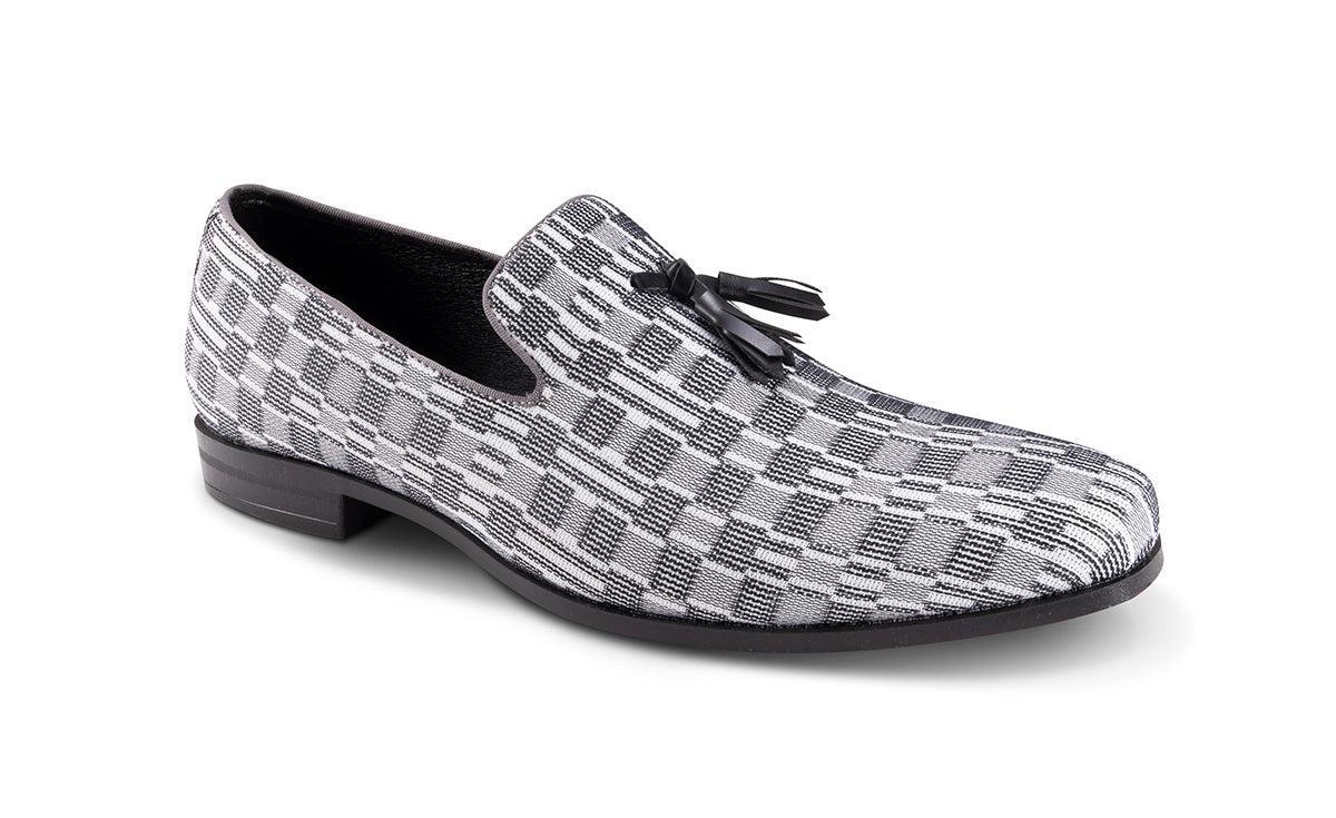 (Size 12) Black Printed Tassel Loafer Product Image