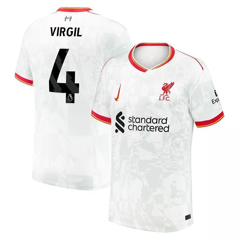 Youth Nike Virgil van Dijk White Liverpool 2024/25 Third Replica Jersey, Boys Product Image