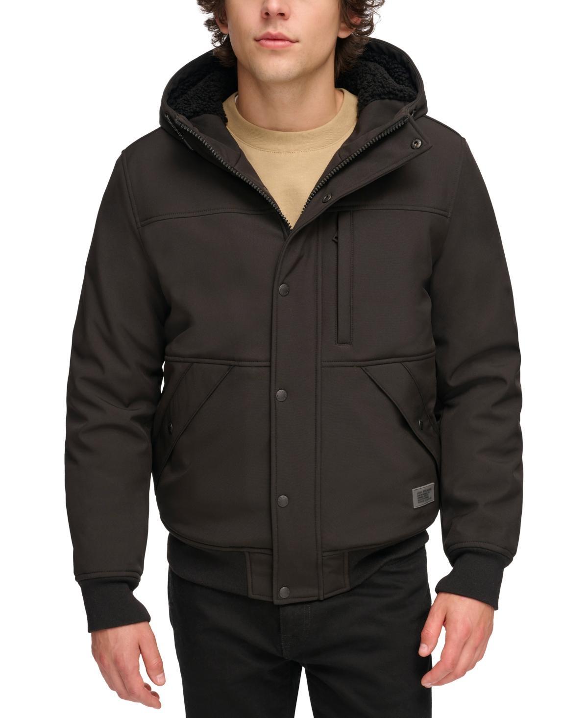 Levis Mens Soft Shell Sherpa Lined Hooded Jacket Product Image