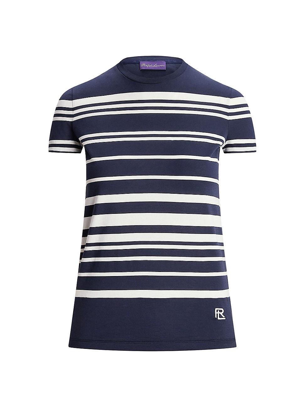 Womens Striped Cotton T-Shirt Product Image