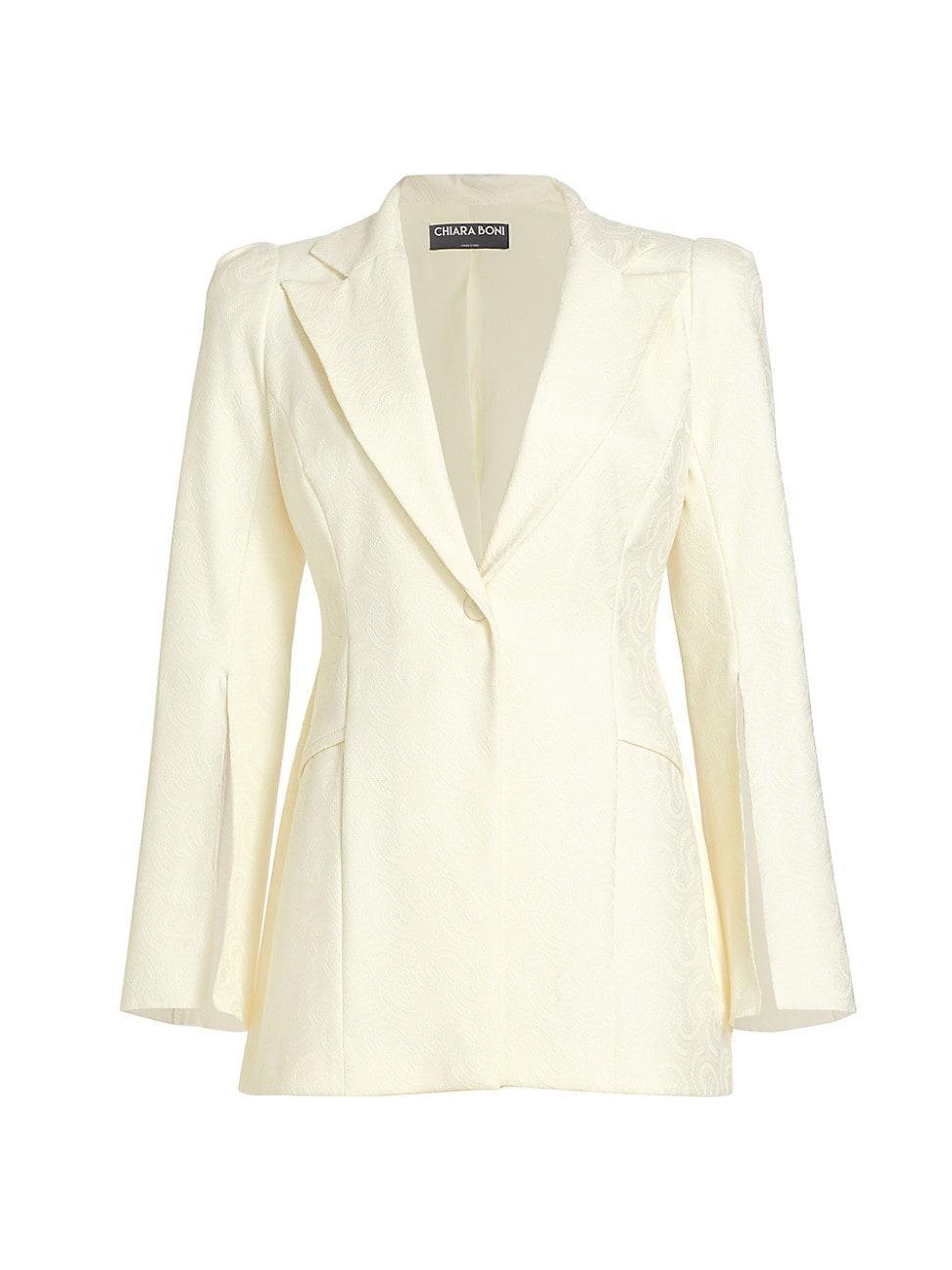 Womens Ottilia Monogrammed-Lace Blazer Product Image