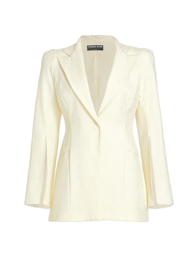 Womens Ottilia Monogrammed-Lace Blazer Product Image