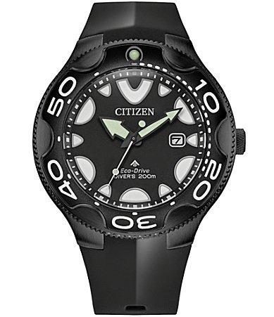 Citizen Mens Promaster Dive Orca Three Hand Black Strap Watch Product Image