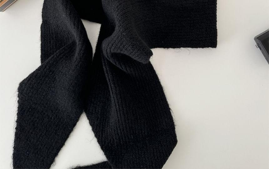 Plain Wool Hooded Scarf Product Image