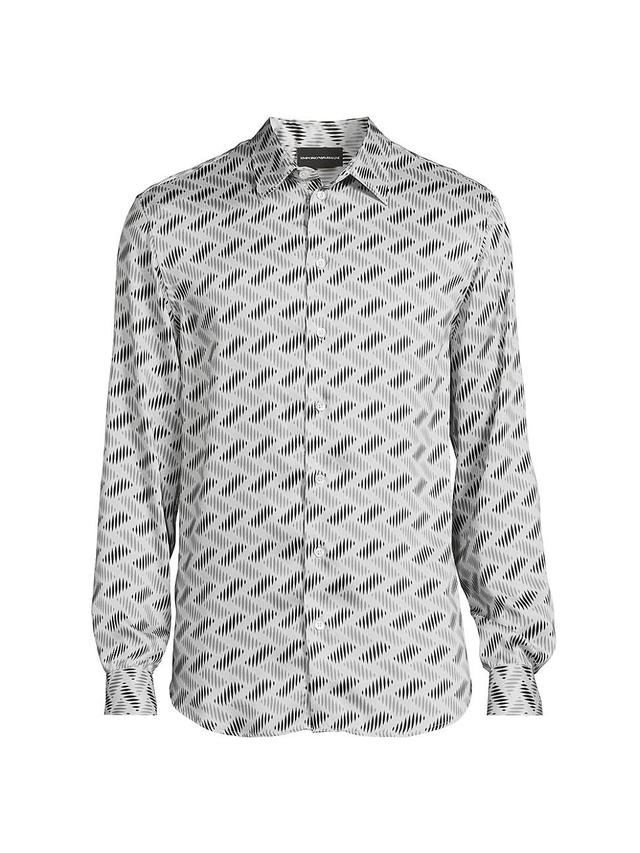 Mens Geometric Print Sportshirt Product Image