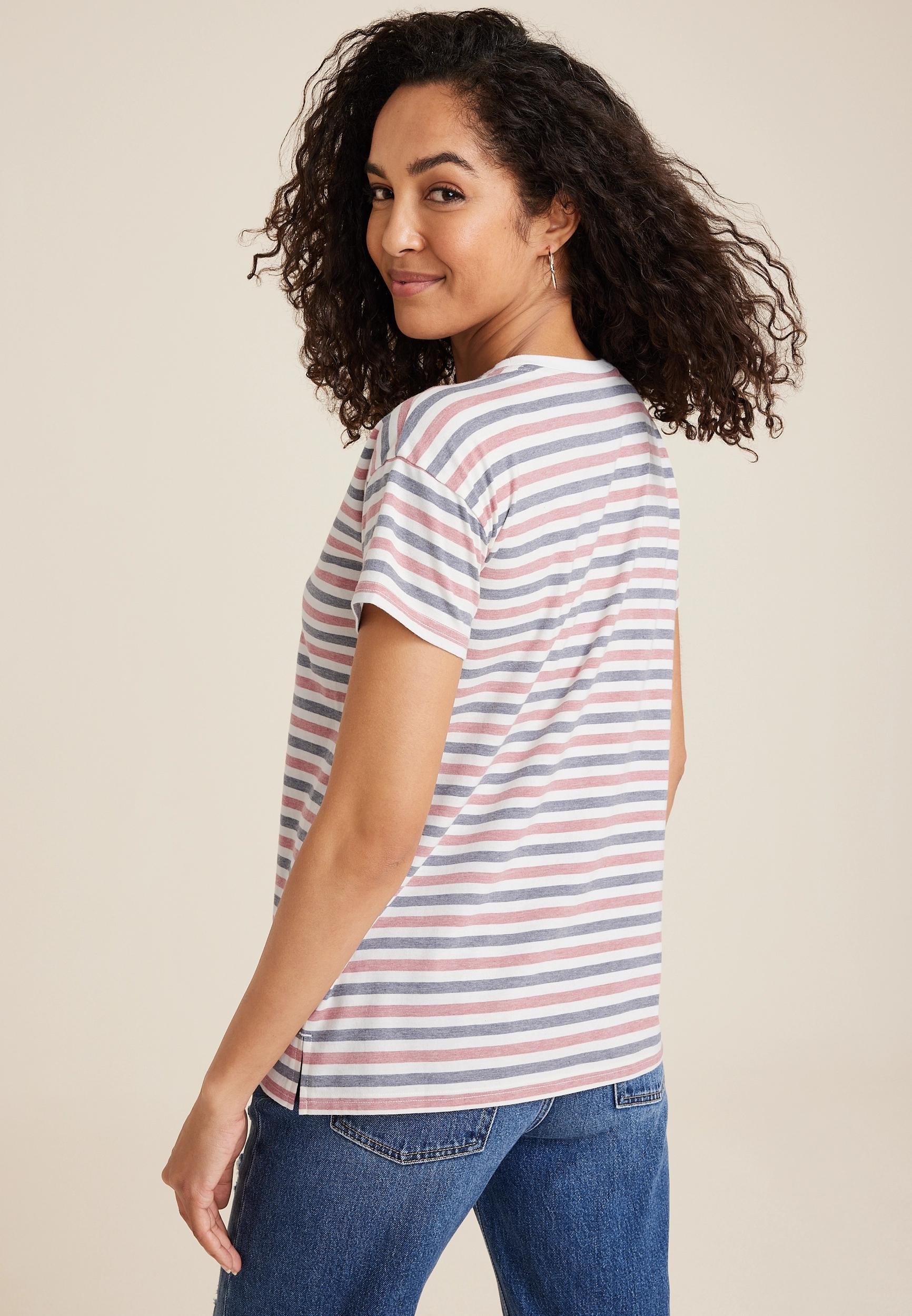 24/7 Dawson Striped Crew Neck Tee Product Image