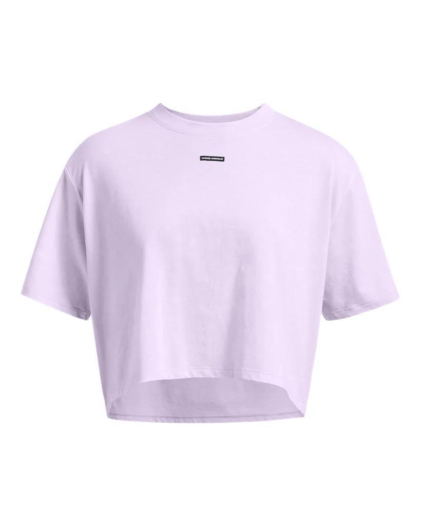 Womens UA Wash Logo Boxy Crop Short Sleeve Product Image