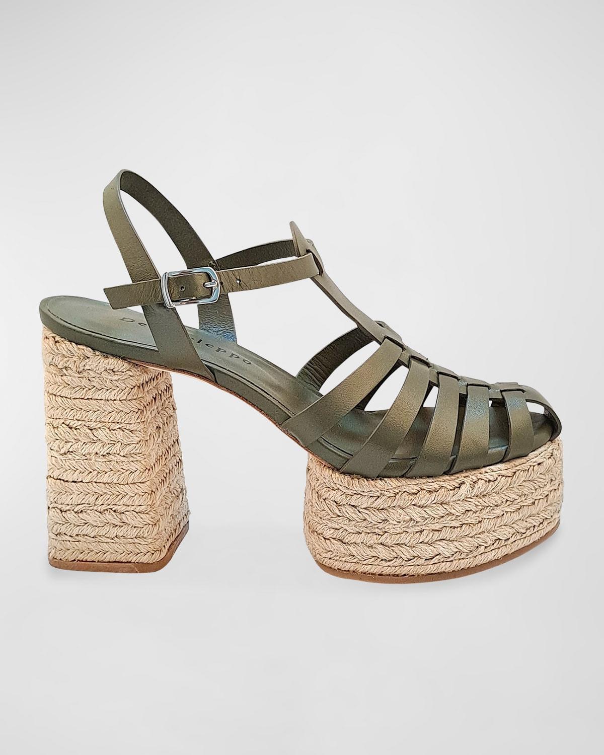 Dee Ocleppo Womens Tulum High Heel Platform Espadrille Fisherman Sandals Product Image