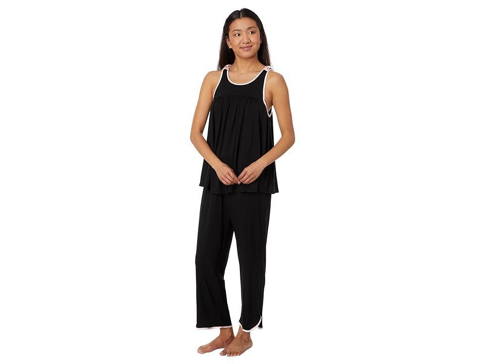 Womens Sleeveless Modal Knit Capri Pajama Set Product Image