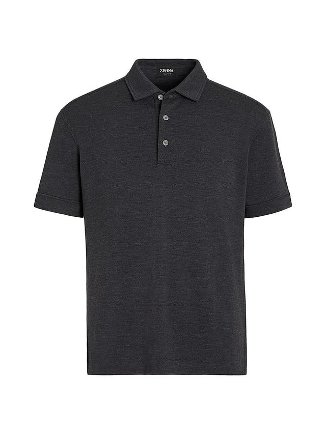 Mens Wool Polo Shirt Product Image