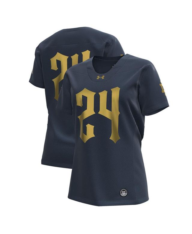 Under Armour Womens Navy Notre Dame Fighting Irish 2024 Shamrock Series Replica Jersey - Navy Product Image